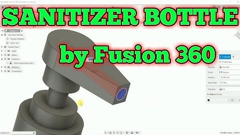 SANITIZER BOTTLE by Fusion 360| Tutorial for Beginners| In Hindi