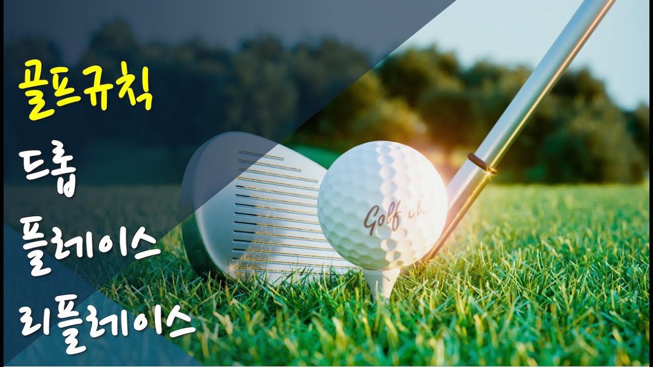 [골프규칙] 드롭, 플레이스,리플레이스의 공통점과 차이점
