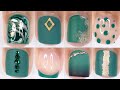 10 EASY GREEN NAIL IDEAS FOR SHORT NAILS | new nail art designs compilation perfect for short nails