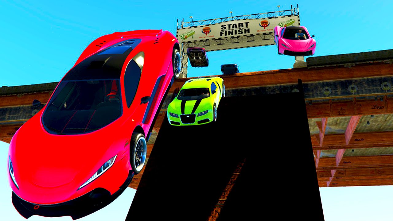 GTA 5 Funny Moments SKY HIGH RACES & INSANE MINIGAMES (GTA 5 Online
