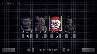 One Night At Funtime Factory Remastered: Dumpster Baby Custom Night Complete