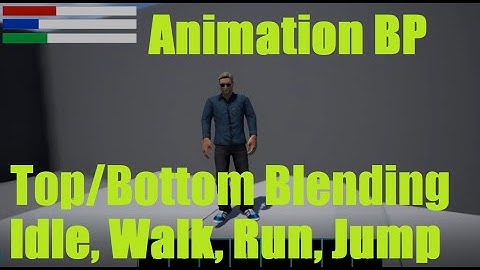 UE4 Animation Blueprint Tutorial / Idle, Walk, Run, Jump, Hold different weapons, Blend animations