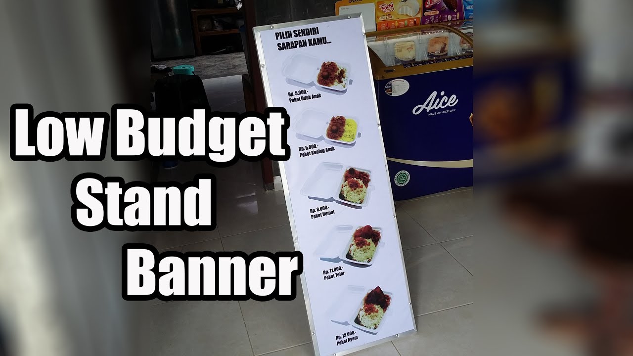 Diy Low Budget Stand Banner Tukang Dadakan Youtube