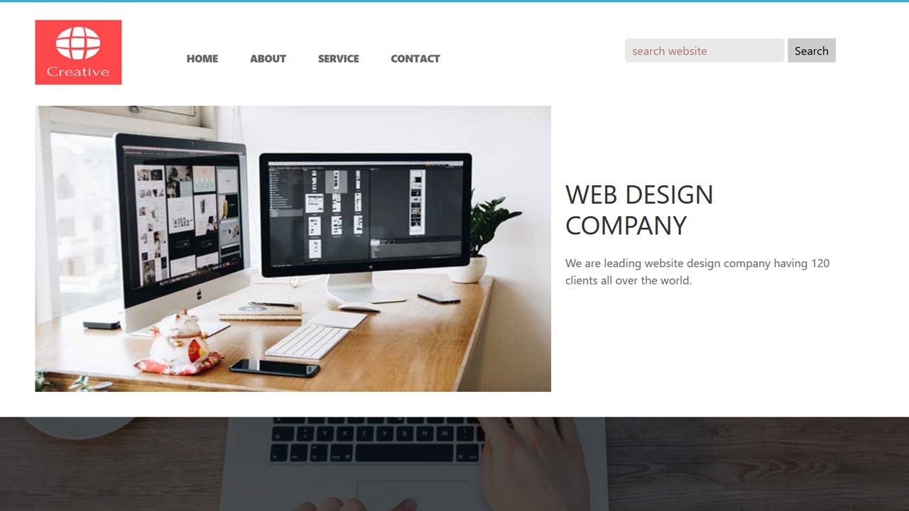 Build Company Website Using Bootstrap, HTML & CSS. Website Home Page ...