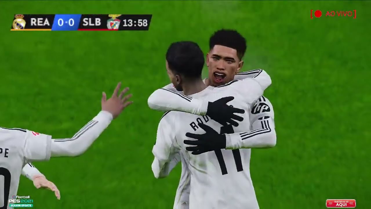 R34L M4DR1D X B3NF1C4  40 V1V0 1M4G3NS J0G0 D3 H0J3 PLACAR EM TEMPO REAL  DA PARTIDA  PES2021