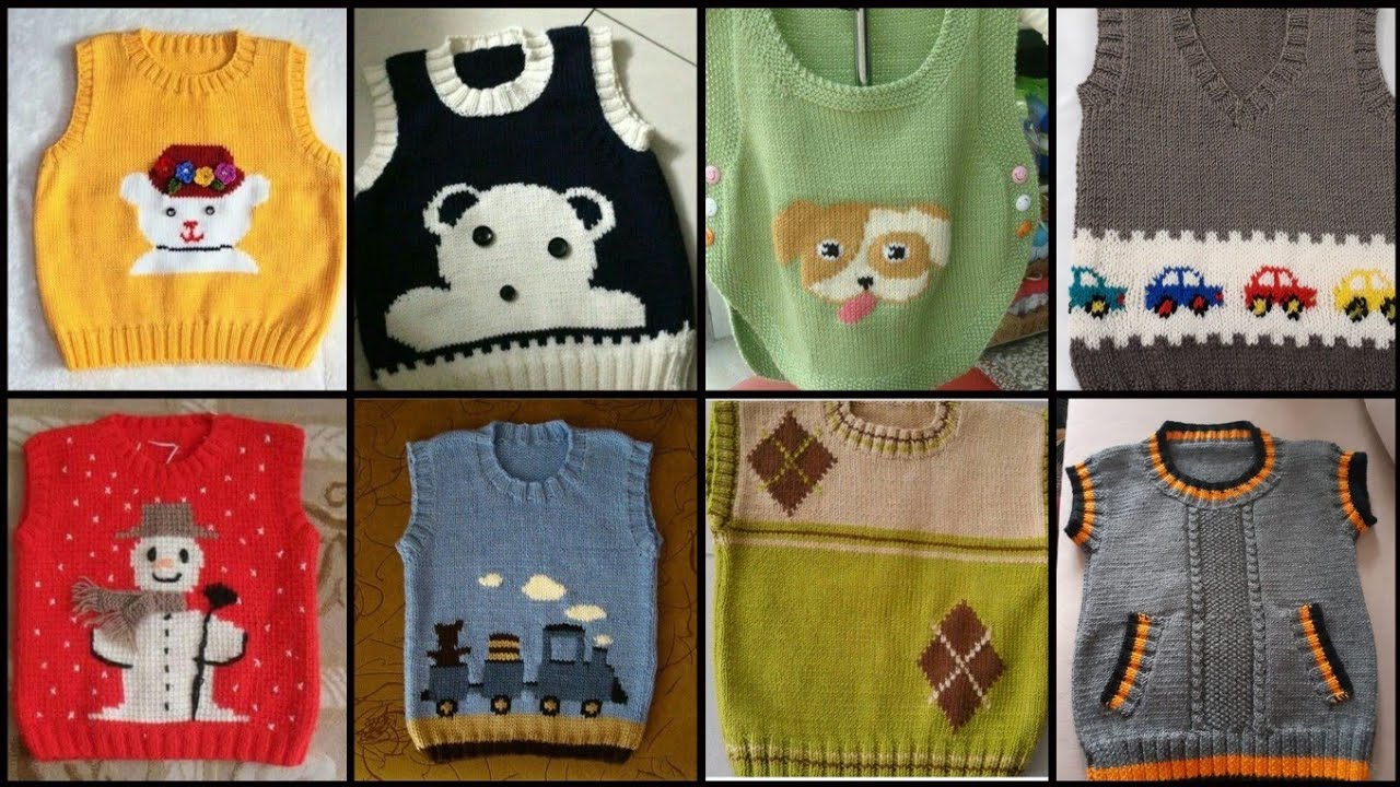 Latest Knitted Half Sweater Design For Baby/Graph Pattern Half Sweater