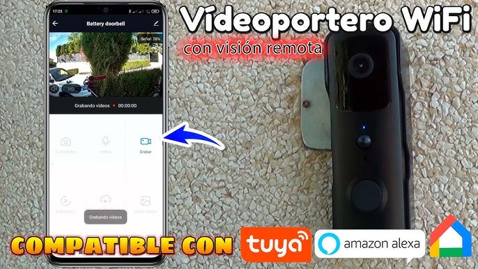 VIDEOPORTERO INALÁMBRICO ATLO-DBC52-TUYA Wi-Fi, Tuya  - Timbres