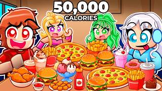 50,000 Calorie Challenge In Roblox ASMR MUKBANG…