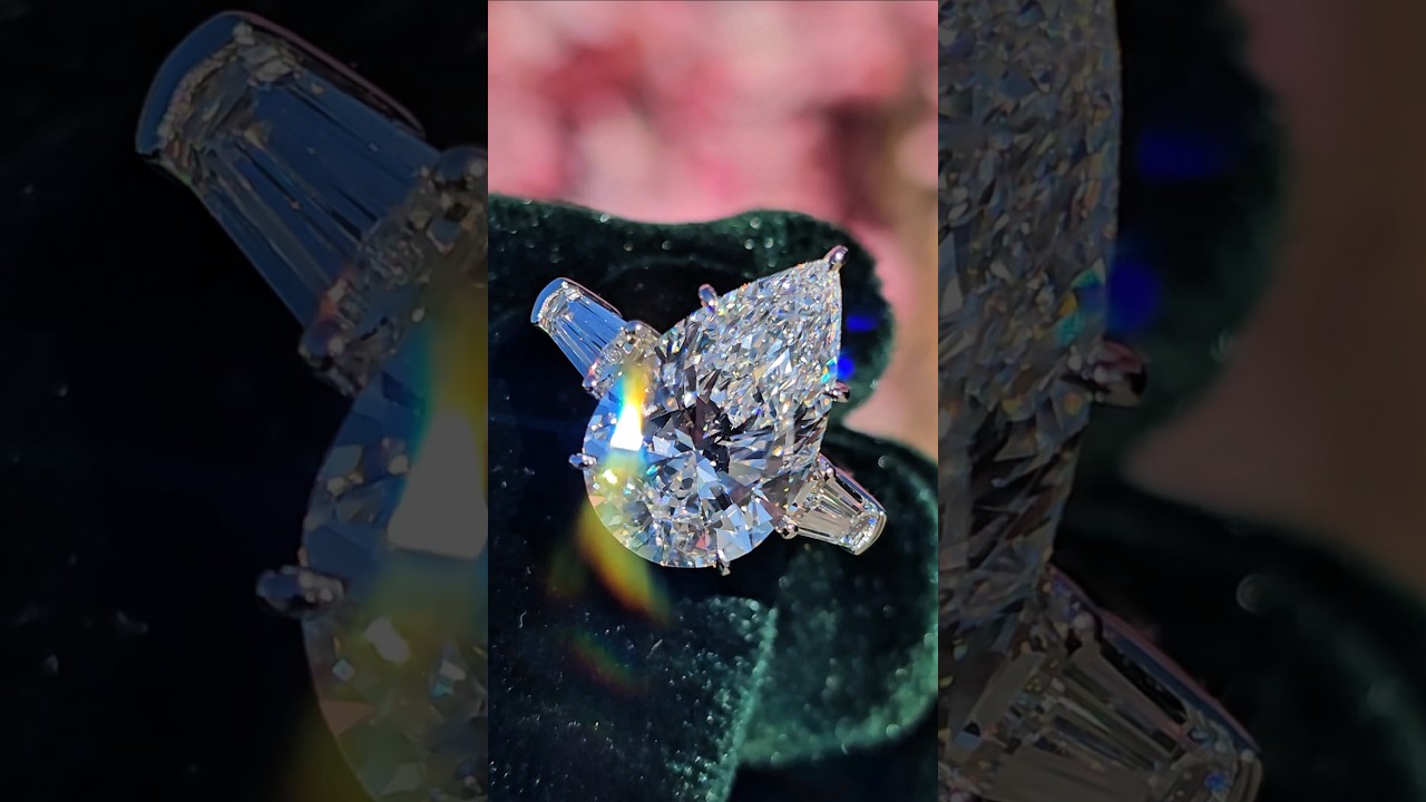 lab grown diamond  💎  лабораторный бриллиант выращенный огранки груша 