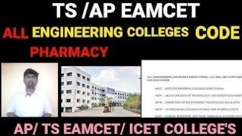 college codes|ts eamcet 2022|ap eamcet 2022|#tseamcet2022 #apeamcet2022