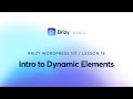 Harnessing the Potential of Dynamic Elements in Brizy | Lesson 18