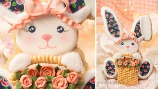 Adorable Easter Bunny Cookie Decorated With Royal Icing