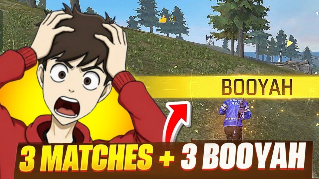 3 Tournaments Matches 3 Booyah 🔥🏆 result Shocking  😱