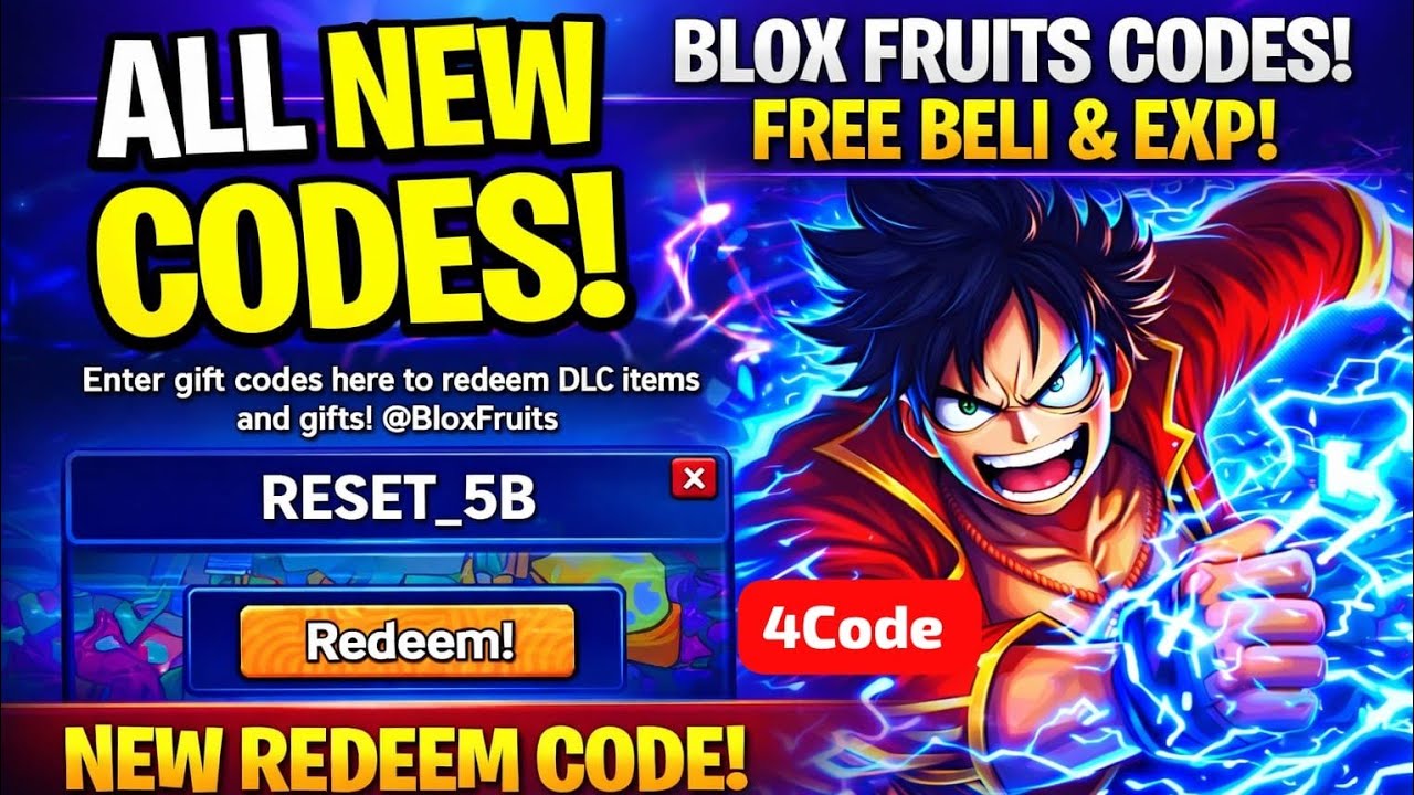 Blox Fruits Codes January 2026 | All New Redeem Codes | Free EXP & Rewards