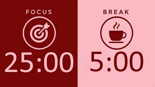 Study Timer for ADHD – 4 Hour Pomodoro Cycle Repeat