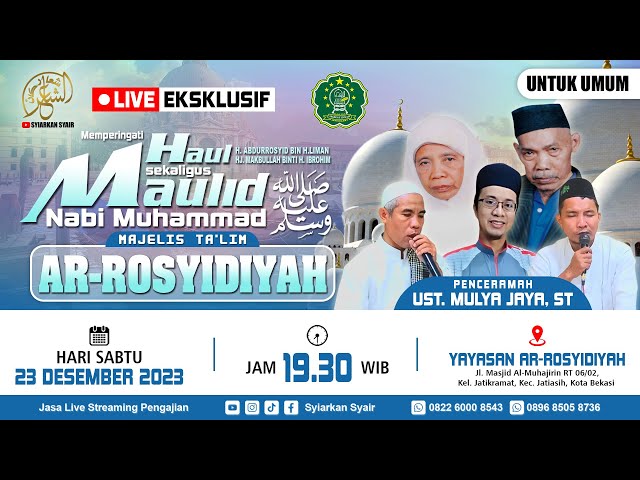 🔴LIVE MEMPERINGATI HAUL H. ABDURROSYID BIN H. LIMAN u0026 MAULID NABI MUHAMMAD SAW DI YPI. AR-ROSYIDIYAH class=