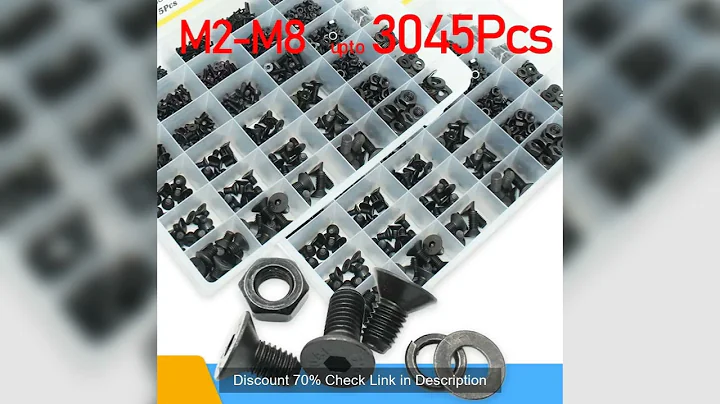 2520P/set M2 M2.5 M3 M4 M5 M6 Black Grade 10.9 Steel Hexagon Hex Socket Head Flat Countersunk Allen