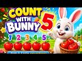 🐰🍎Funny Bunny Teaches Counting 🐰 | Numbers 1 to 5 for Kids  🍎 