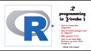 R programming in Yoruba 3 - how to install packages, extract data components