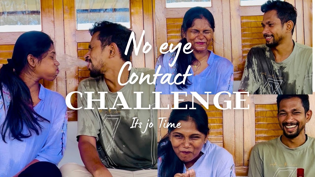 No eye contact Challenge | Couple challenge | funny water challenge 