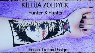 ANIME HUNTER X HUNTER / KILLUA ZOLDYCK TATTOO DESIGN // HENNA TATTOO // SATISFYING VIDEO