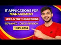 OU MBA SEM-1 IT Applications| IT | Unit-5 Top 2 Important Questions Explained @santhoshbachuwar2987
