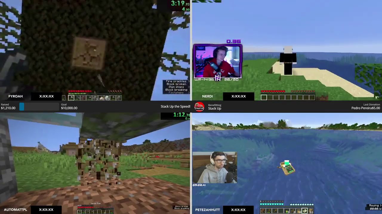 Minecraft Speedrun Tournament | Group 2: Fyroah, Nerdi, AutomattPL & PeteZahHutt