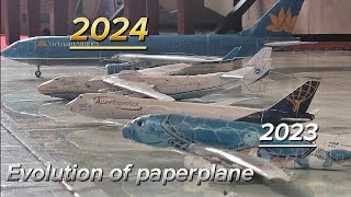 Evolution of my paperplanes (2024)