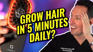 Celebrity Dermatologist testing red light hair comb | Laduora DUO Wealth