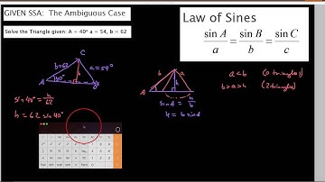 HPC 6.1.2,  Law of sines ambiguous case, 2-solution instance