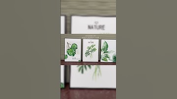 Bức Phác Họa Thiên Nhiên Tươi Mát - Tranh Treo Tường Canvas Lá Cây | Standee 3H