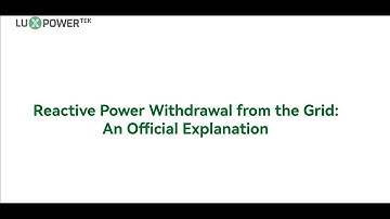 The Explanation of Reactive power withdraw from the grid