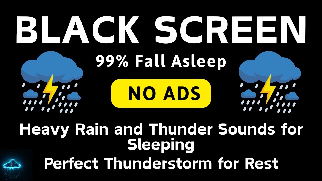 🔴 Звуки сильного дождя и грома для сна | Идеальная гроза для отдыха
