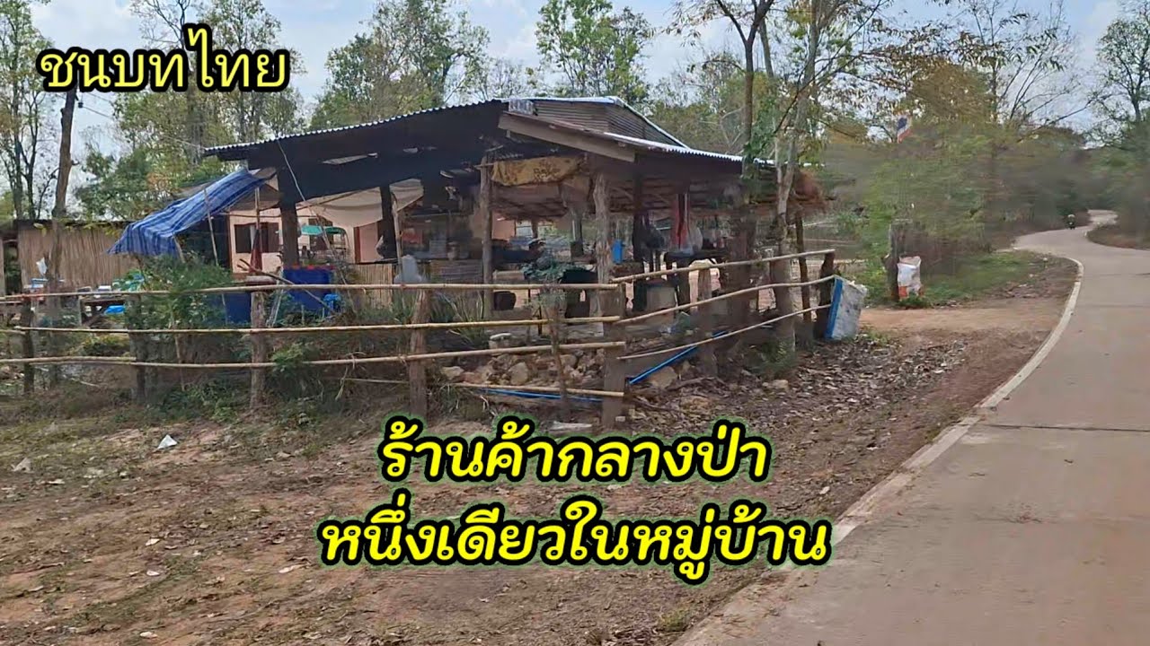 ร้านค้าแบบบ้านๆ ขายอยู่ข้างทาง กลางป่า บรรยากาศดี๊ดี #ชนบทไทย