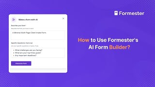 Formester's New AI Form Builder is Incredible!