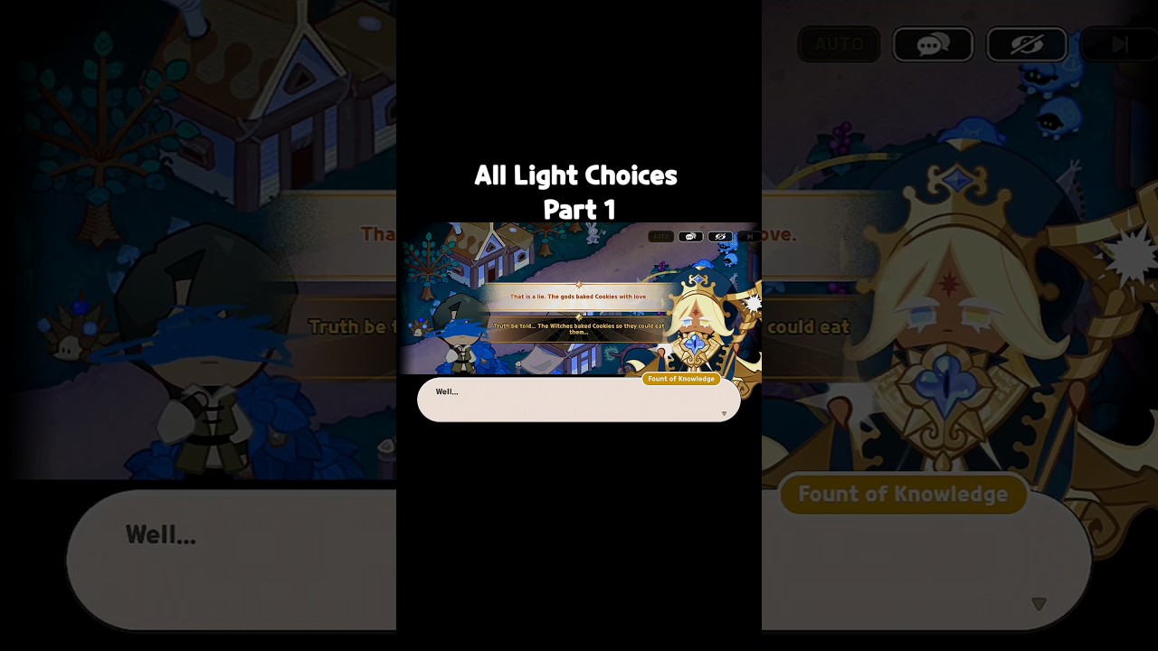 Pure Vanilla Cookie As Fount of Knowledge All Light Choices Part 1 