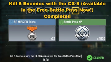Kill 5 Enemies with the CX-9 (Available in the Free Battle Pass Now!) Cod Mobile