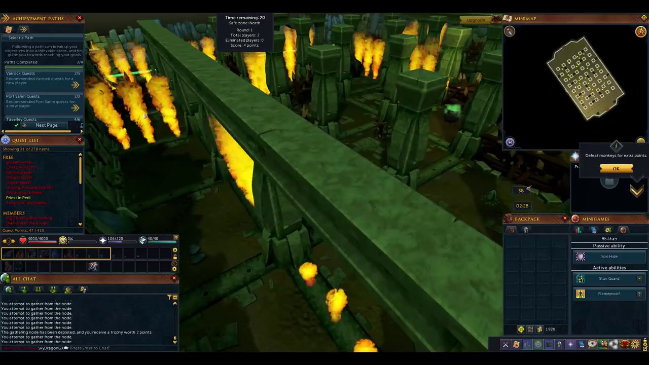 Runescape 3 Ironman 025 - Cabbage Facepunch Bonanza - In Todays Spotlight - Earn Bonus Experience