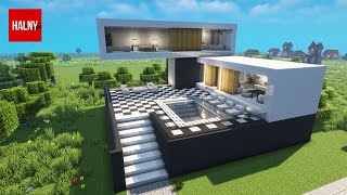 Modern house  Minecraft tutorial