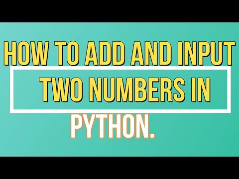 How to add and Input Two Numbers in PYTHON In Android Using PYDROID3!!??