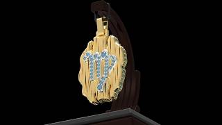 Virgo Zodiac Pendant - 3D CAD vidéo