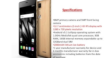 under 5,000 Micromax Canvas 5 Lite Q463  specificatioins