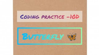 Butterfly pattern with stars // coding practice-10D // python // Nxtwaveccbp. // Ccbp// coding