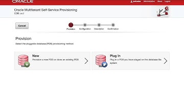 Pluggable Database Self Service Provisioning