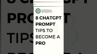 8 ChatGpt Prompt Tips to Become Professional??‍♂️?✅️ shorts viral shortvideo