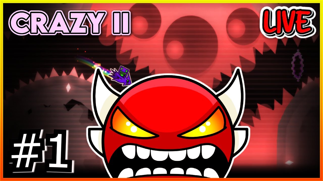 🔴CraZy II 44% INSANE DEMON By DavJT Geometry Dash #1 - YouTube