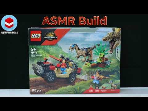 LEGO Jurassic World 76972 Raptor Off Road Escape ASMR Build