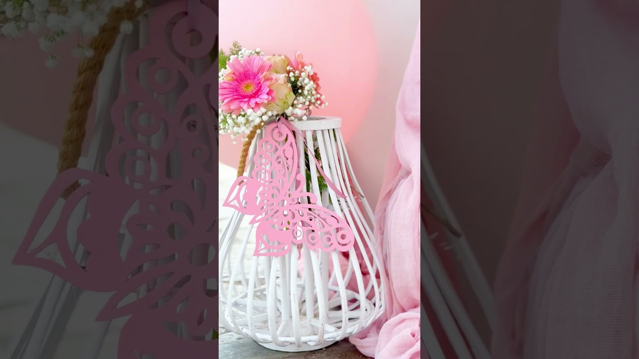 Στολισμός βάπτισης για κορίτσι με θέμα πεταλούδα