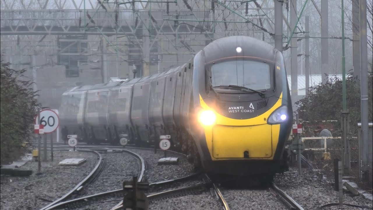 Trains At Stoke-on-Trent Avanti West Coast Northern CrossCountry East Midlands Trains Colas 13/2/24