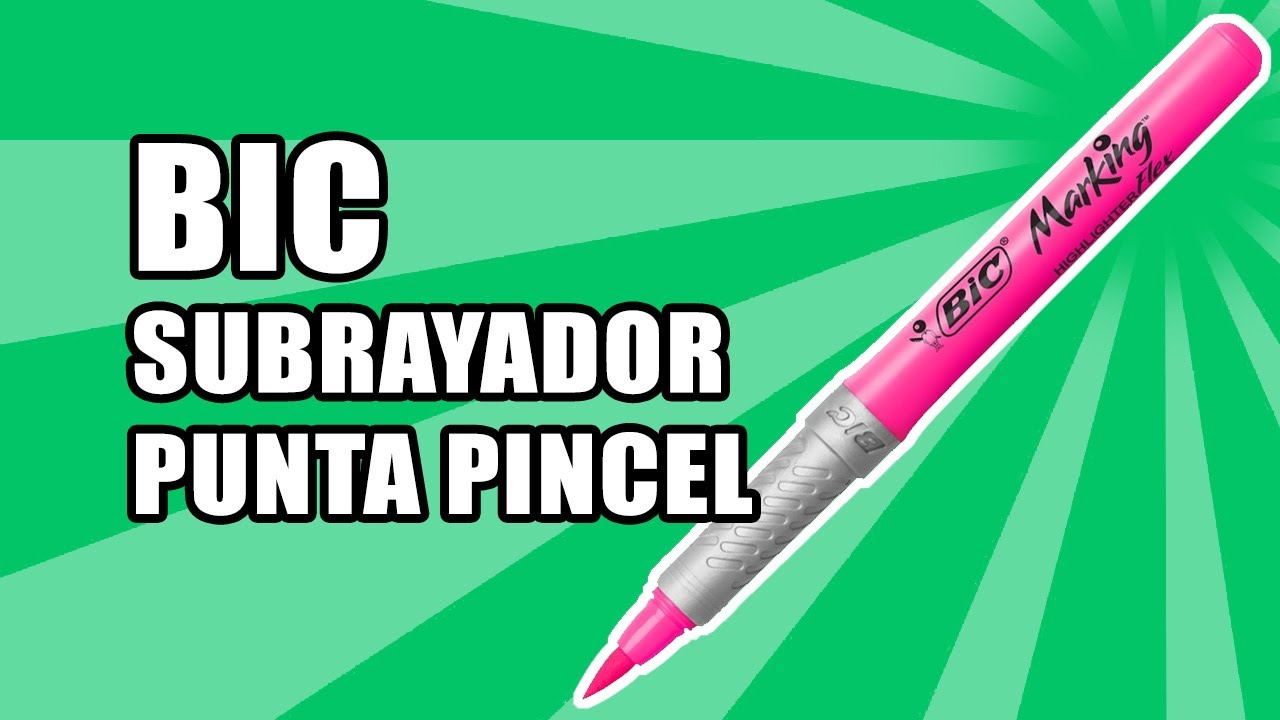 SUBRAYADORES BIC PUNTA PINCEL!!! 